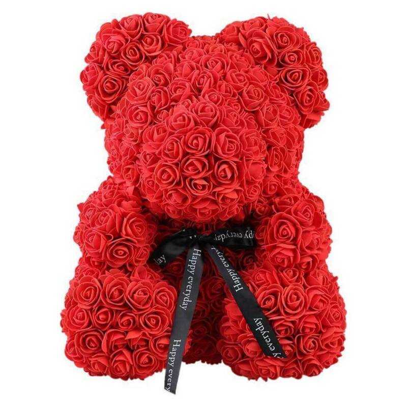 OSO DE PETALOS DE ROSA DE GOMA EVA